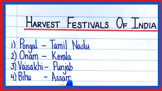 harvest festival namesHarvest festivals of India Indian harvest festival list [upl. by Cressler]