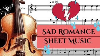 Sad Romance  Violin amp Piano Sheet Music [upl. by Enelak29]