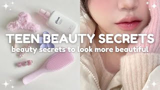 teen beauty secrets to look more beautiful 🫧🎀 beauty hacks and tips [upl. by Seys]