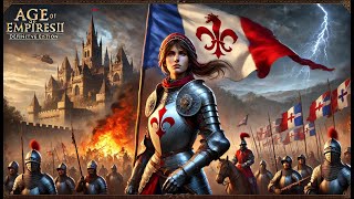 Age of Empires II DE  Joan of Arc Campaign  Mission 6 A Perfect Martyr  Full Gameplay [upl. by Simonne]