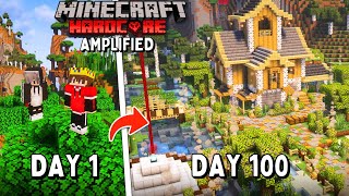 We Survived 100 Days on Amplified World in Minecraft Hardcore Hindi [upl. by Holna]