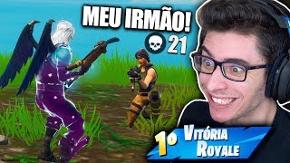 ENSINEI MEU IRMÃO MAIS NOVO A JOGAR FORTNITE E ELE MITOU Fortnite Battle Royale [upl. by Lemra]