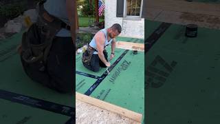 Zip Sheathing Installation zipsystem ziptape diy renovation carpentry [upl. by Atnom]