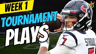 DraftKings NFL Week 1 Top Tournament Plays  NFL DFS Picks [upl. by Urbanus240]