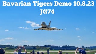 Eurofighter Display 10823 ETSN Neuburg Bavarian Tigers JG74 [upl. by Aiuqenehs]