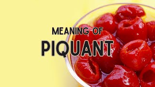 What is the meaning of Piquant [upl. by Prissy]