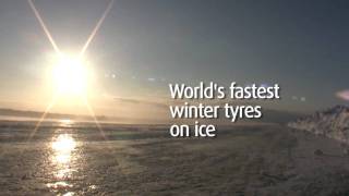 Nokian tires on Audi RS6 beats Bentley ice speed world record [upl. by Nodababus571]