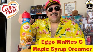 Coffeemate Eggo Waffles amp Maple Syrup Coffee Creamer Review [upl. by Gnouhk]