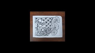 Easy Pattern Zentangle Art Zendoodle Doodleart zentangle zendoodles tangle art [upl. by Atirat]