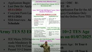 Join indian Army 102 Tes 53 Recruitment online Form video indianarmy indain [upl. by Letniuq540]