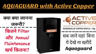 Aquaguard with Active Copper ROUV Water PurifierMaintenance costFilter serviceInstallation ampDemo [upl. by Ajax929]