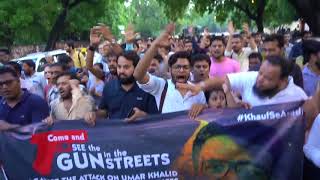 Protest Gathering at Jantar Mantar against the Attack on Umar Khalid [upl. by Waltner]