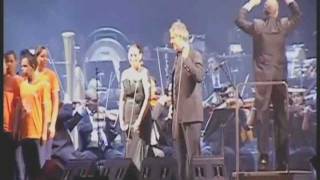 Andrea Bocelli and Sandy live in Belo Horizonte  Brazil quotVivo per Leiquot and quotCon te Partiróquot [upl. by Akimit507]