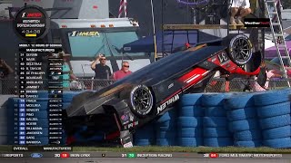 Cadillac 31 Pipo Derani violently crashes out of lead  Sebring 12 Hours 2024 [upl. by Cirdes]