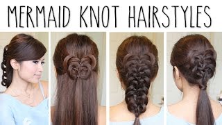 Easy Knotted Braid Hairstyles  Hair Tutorial [upl. by Shepard576]