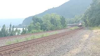 Amtrak 43 passing through Duncannon [upl. by Myrlene628]