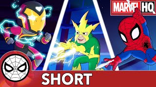 Spidey and Ironheart ShortCircuit Electro  Marvel Super Hero Adventures  Charge Ahead  SHORT [upl. by Onitsirc108]