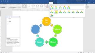 Créer un SMARTART Cours OFFICE 365  Schémas organigrammes graphiques [upl. by Isadore]