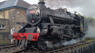 44806 erupting out of Grosmont with a whistle 131024 [upl. by Neerac]