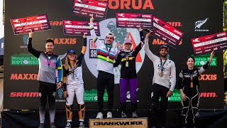 CRANKWORX WINNING RUN  POST RACE ITW [upl. by Eiggem]