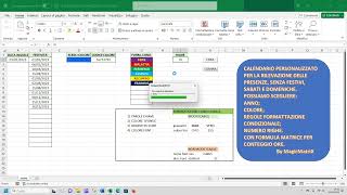 Calendario annuale automatizzato con Excel [upl. by Veal983]