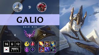 Galio Mid vs Katarina Pentakill Legendary  KR Master Patch 1415 [upl. by Nrojb507]