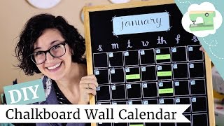 DIY Wall Calendar  How To Make a Chalkboard Monthly Planner  laurenfairwx [upl. by Trudi]