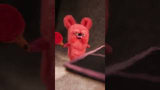 Yarn Bunny Plays Ping Pong StopMotion Animation [upl. by Viviene]