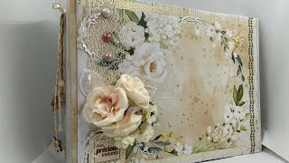 Album scrapbooking mariage romantique 24x32 cm pour 50 photos  vendu [upl. by Alvy]