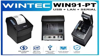 WINTEC WIN91PT  PORT USB  LAN  SERIAL Review install driver test print [upl. by Eeznyl]