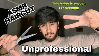 ASMR quotUNPROFESSIONALquot Haircut Roleplay  100 Sleep [upl. by Nave68]