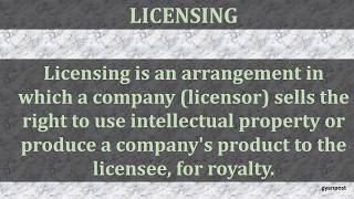 DIFFERENCE BETWEEN LICENSING AND FRANCHISING [upl. by Malvie]