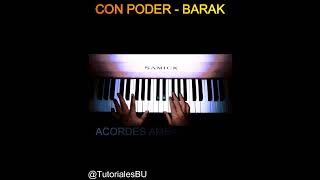 Con Poder  Barak  Tutorial Pianoquotacordes y melodiaquotFACILPrincipiante [upl. by Rodrich510]