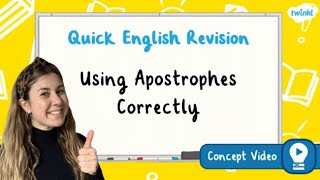 How Do You Use Apostrophes Correctly  KS2 English Concept for Kids [upl. by Dranyam691]