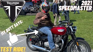 Test Riding the 2021 Triumph Bonneville Speedmaster [upl. by Elhsa]