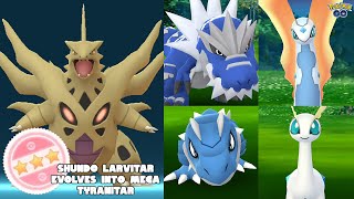 Mega Tyranitar Shiny Tyrunt and Shiny Amaura Debut in Pokemon GO [upl. by Mikiso]