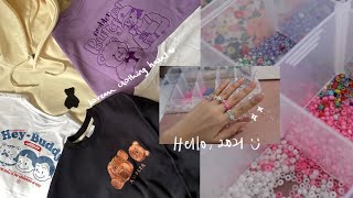 VLOG • new years eve making bead rings a korean clothing tryon haul [upl. by Karlow]