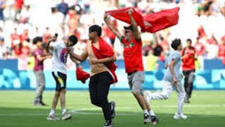 Morocco vs Argentina 21 fans invaded the pitch during the Men’s group B match [upl. by Lotte702]