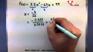 PreCalculus  Finding the maximum or minimum of a function [upl. by Heath348]