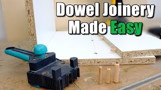 Dowel Joinery Made Easy With a Cheap Jig [upl. by Shelman395]