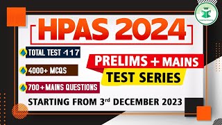 HPAS 2024  Prelims and Mains Test Series  Starting from 3rd December 2023  Civilstap Himachal [upl. by Bergeron]