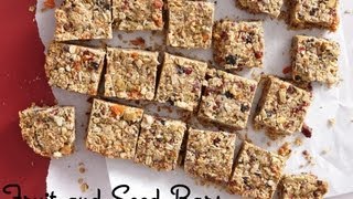 Fruit and Seed Bars Healthy Snack Recipes  Weelicious [upl. by Gerstein]