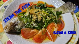 Yummy recipe for steaming the fish you catch cleanandcook fishrecipe [upl. by Eceinaj591]