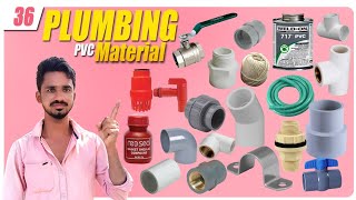 PVC pipe Fittings  PVC pipe Fittings Material  Plumbing materials names  Plumbing fittings Names [upl. by Anabahs]