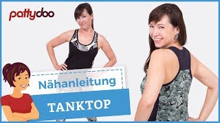 Tanktop mit Racerback aus Jersey nähen  Stoffkanten mit Bandeinfasser einfassen [upl. by Veleda]