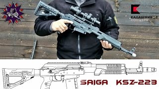 Странная помповая винтовка на базе Калашникова  Сайга KSZ223 [upl. by Berthe]