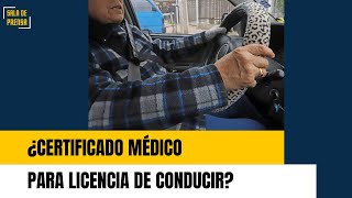 ¿Se solicitará certificado médico para obtener y renovar licencia de conducir [upl. by Kcirdla]