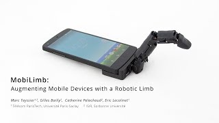 MobiLimb Augmenting Mobile Devices with a Robotic Limb UIST 2018 [upl. by Lyram]