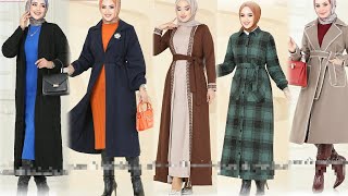 تنسيقات شتوية للمحجبات 💥 موضة شتاء 2025 للمحجبات 🔝 hijab turkish styles 🌟 Manteaux pour femmes ✨ [upl. by Seumas]