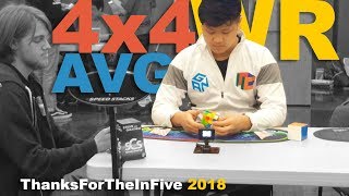 WR 2226 Official Rubiks Cube 4x4 World Record Average  Thanks for the inFive 2018 [upl. by Leatri]